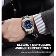 NIBOSI Mens Luxury Simple Business Temperament Automatic Calendar Waterproof Quartz Watch