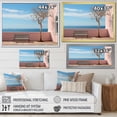 thumbnail image 4 of Designart "Dreamy Pink And Blue Coastal Getaway I" Coastal Floater Framed Canvas Art Print, 4 of 5