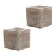 thumbnail image 1 of Macetero de madera rústico encalado de 6.0 in para decoración de bodas y arreglos florales con encanto de casa de campo, revestimientos de plástico, estilo natural cuadrado de madera (beige) (juego de, 1 of 1