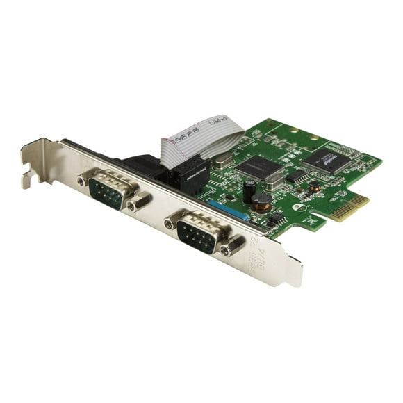 StarTech.com 2-Port PCI Express Serial Card with 16C1050 UART - RS232 Low Profile Serial Card - PCI Serial Card (PEX2S1050) - Serial adapter - PCIe low profile - RS-232 x 2