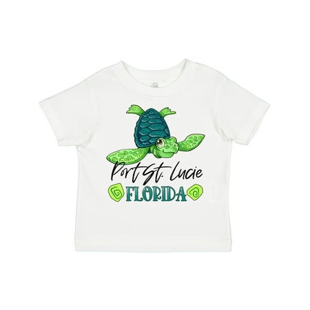 

Inktastic Port St. Lucie Florida Happy Sea Turtle Gift Toddler Boy or Toddler Girl T-Shirt