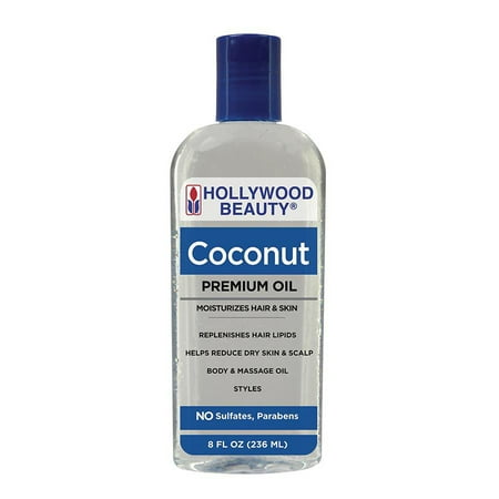 Pack of 4 Hollywood Beauty Premium Coconut Oil Hair & Skin Moisturizer – 8 oz – Package may vary