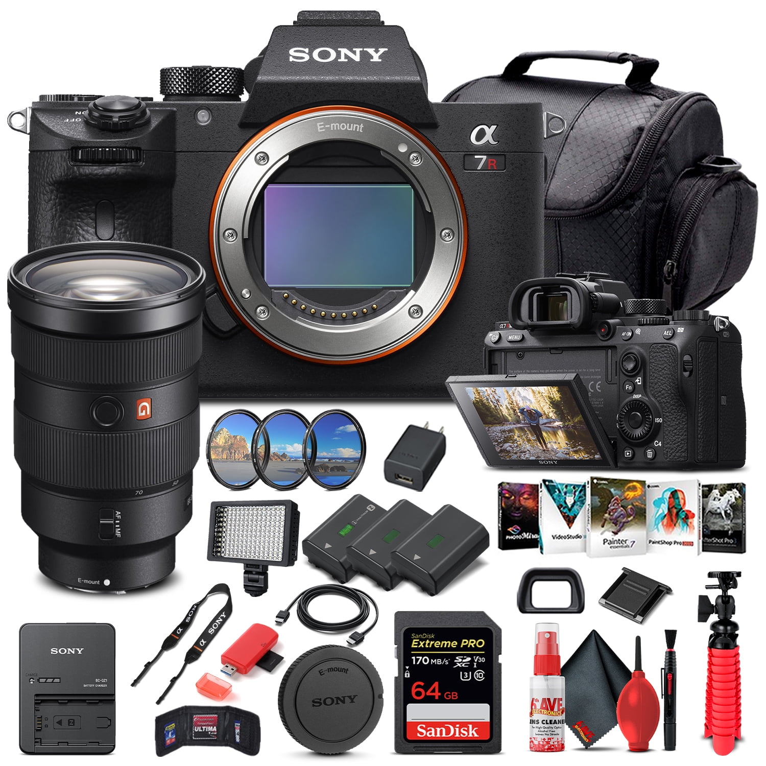 Sony Alpha a7R III Mirrorless Camera W/ Sony FE 24-70mm Lens - Advanced Bundle(International Model)