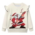 thumbnail image 6 of DISNIMO Toddler Christmas Sweatshirt Girls Santa Claus Printed Pullover Tops Crewneck T-Shirts Long Sleeve Sweatshirt for Toddler Girls 1-2 Years, 6 of 7