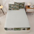 thumbnail image 4 of Homewish Mallard Duck Zipper Twin Comforter Sets with Fitted Sheet and 2 Pillowcases,Jungle Animals Deer Zipper Bedding Set For Boys Kids,Reversible,4 Pieces, 4 of 7