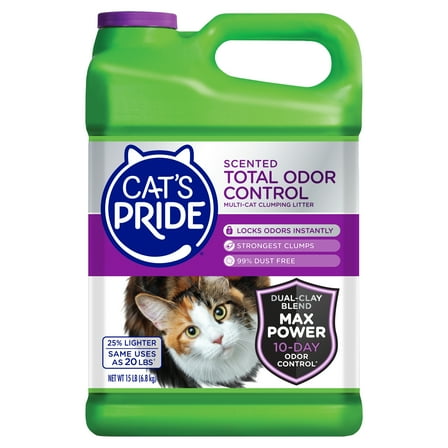 2/15 LB Cat's Pride Total Odor Control Scented Jug