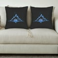 thumbnail image 3 of Set of 2 18x18in Throw Pillow Covers with Black Background Pine Trees Design Perfect for Couch Bed or Car, 3 of 8
