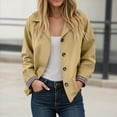 thumbnail image 3 of Towmus Womens Blazers for Work Casual Lapel Short Trench Coats Suit Jackets Solid Color Single Breasted Open Front Fall Outerwear, 3 of 6