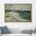 thumbnail image 5 of PixonSign Framed Canvas Print Wall Art Ocean Wave Beach Shore Landscape Nature Wilderness Illustrations Fine Art Decorative Farmhouse/Country Relax/Calm/Cozy Multicolor Zen - 24"x36" Natural, 5 of 5