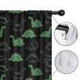 thumbnail image 4 of Black Dinosaurs Neon Pattern Insulated Teens Curtains Set Of 2, Bedroom Essentials, Toddler Room Decor 52"x84", 4 of 5