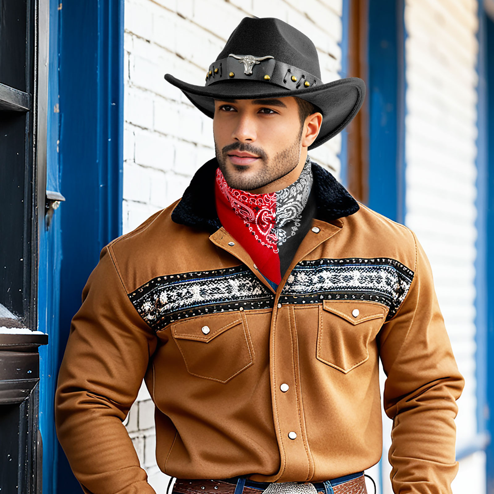 WoWstyle Cowboy Hat Bandana quality Set for