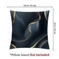 thumbnail image 4 of Acheng Gold and Blue Abstract Art Short Plush Pillowcase Set of 2 White, 4 of 7