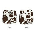 thumbnail image 2 of JUNZAN Brown Cow Print Women's Athletic Gym Running Shorts with Phone Pockets - Workout Shorts-Small, 2 of 5