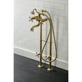 thumbnail image 2 of Kingston Brass CCK226K7 Kingston Freestanding Clawfoot Tub Faucet Package with Supply Line, Brushed Brass, 2 of 7