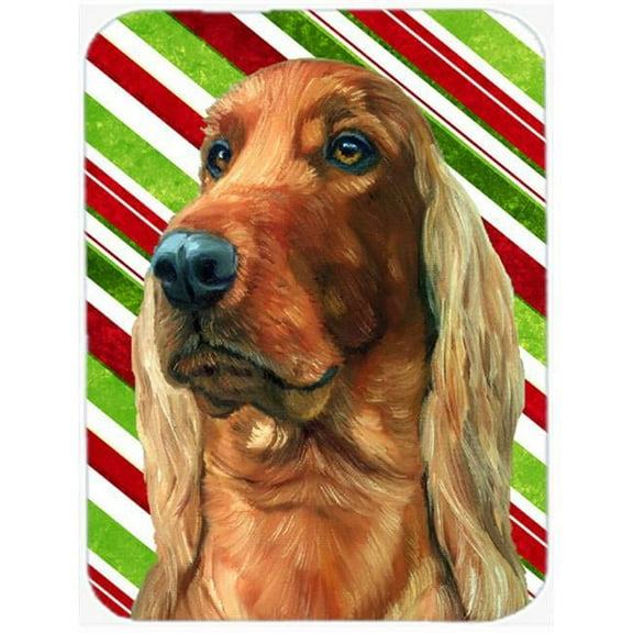 Irish Setter Candy Cane Holiday Christmas Mouse Pad, Hot Pad & Trivet