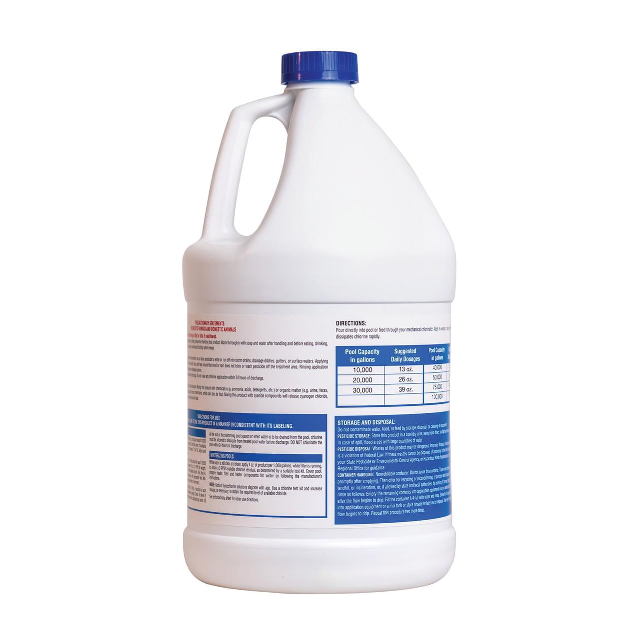 Splash Liquid Pool Shock Chlorinator 10% Sodium Hypochlorite for Algae and Bacteria Control