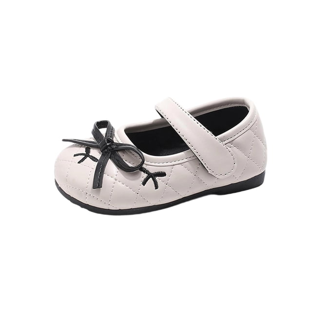 Pisos Negros con Zapatos de Moda de Princesa de Suela Suave de Chicas de Arco con Correa