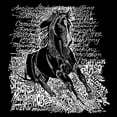 thumbnail image 2 of LA Pop Art Men's Word Art Crewneck Sweatshirt - POPULAR HORSE BREEDS, 2 of 2