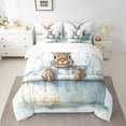 thumbnail image 2 of Erosebridal Animal Rabbit Bedding Sets Twin Size,Cartoon Wildlife Comforter Sets with Sheets,Easter Bedroom Decor,Reversible,7pcs, 2 of 5