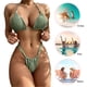 thumbnail image 3 of Traje de baño de dos piezas para mujer, cintura alta, Halter, sólido, Sexy, sin mangas, traje de baño de verano Hugtrwg Para estrenar, 3 of 8