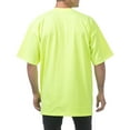 thumbnail image 2 of Pro Club Men's Heavyweight Cotton Short Sleeve Crew Neck T-Shirt,SAFETY GREEN,L, 2 of 5