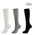 thumbnail image 1 of EIMELI 3 Pairs Knee High Compression Socks for Men and Women Thigh High Cotton Boot Socks, 1 of 5