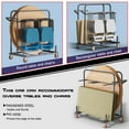 thumbnail image 7 of Heavy-Duty Folding Chair & Table Transport Cart - 800lb Load Rating Hand Truck for 5 Tables + 14 Chairs with Locking Wheels (Black), 7 of 7