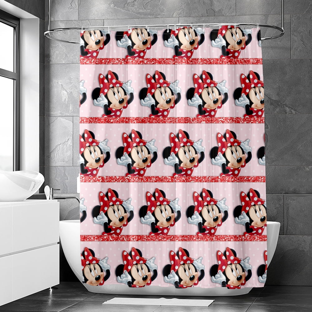 Disney Mickey and Minnie Mickey Mouse Watercolor Shower Curtain ...