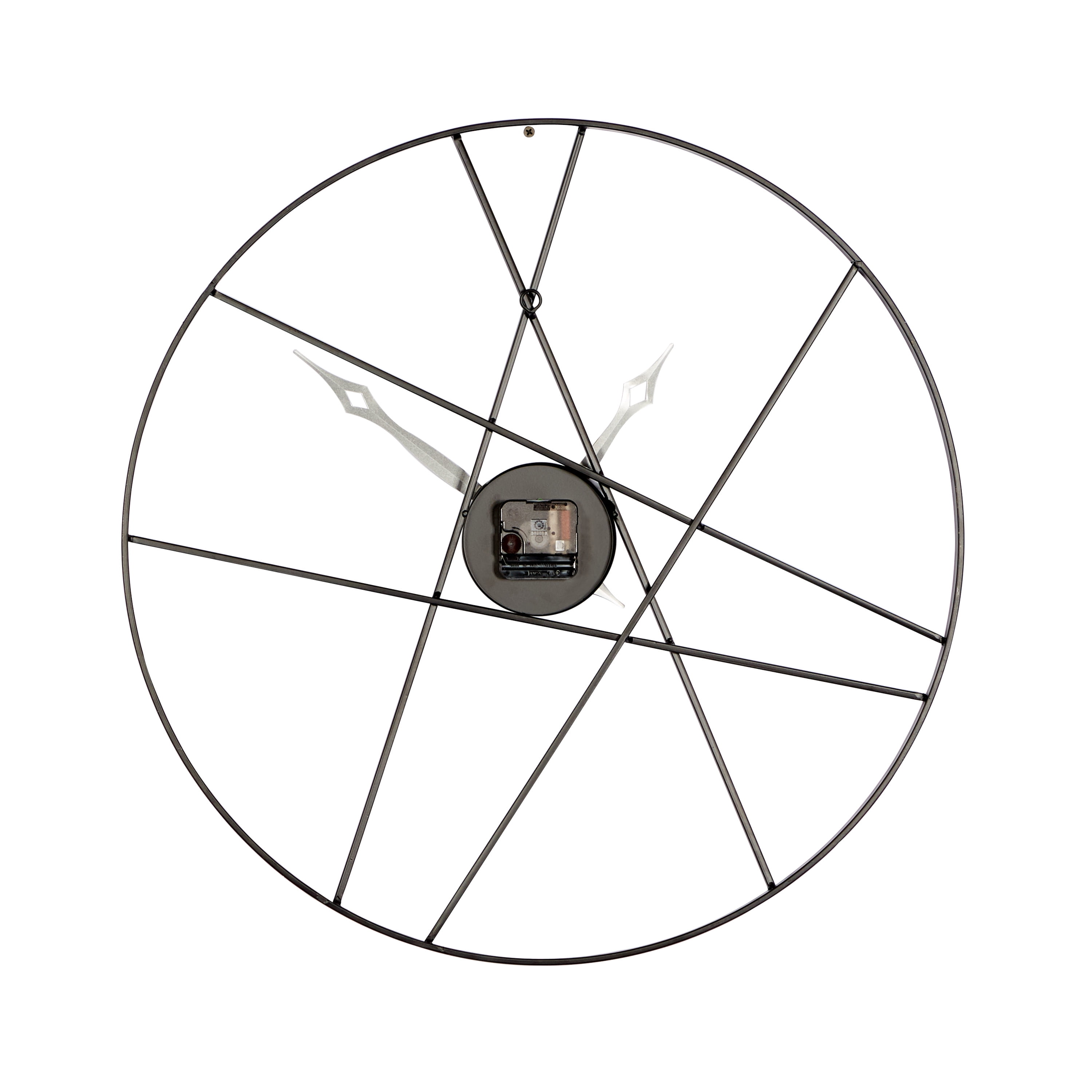 CosmoLiving by Cosmopolitan 24" Black Metal Open Frame Round Wall Clock