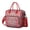 Red-3, variant on Wildflower Daisy Pattern Insulated Tote - Large Leakproof Thermal Bag, Waterproof Cute Floral Lunch Box with Multi-Pocket