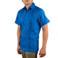 thumbnail image 4 of Traditional Cotton Blend Guayabera Men’s Short Sleeve Shirt (Sage, 5X-Large), 4 of 5