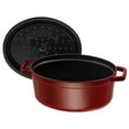 thumbnail image 4 of Staub Cast Iron Oval Cocotte, Dutch Oven, 5.75-quart, serves 5-6, Made in France, Grenadine, 4 of 6