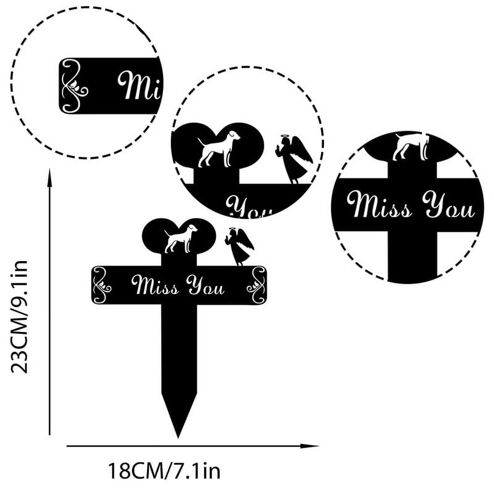 Stainless Steel Lovely Dog Metal Artwork Stylish Heart Cut Out Metal Art,Cute Metal Pet Garden Statues Lawn Outdoor Decor, Memorial Gift for Lover Dog