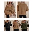 thumbnail image 4 of Cárdigan, Chaqueta de lana para mujer Abotonada Manga larga Cuello en V Fuzzy Abrigos casuales cálid Abanopi Negro/Extragrande, 4 of 7