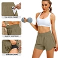 thumbnail image 4 of Rosvigor Womens Athletic Shorts High Waisted Running Shorts Gym Workout Shorts with Pockets, 4 of 6
