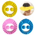 thumbnail image 1 of 3Pcs Baby Shower Caps,3 Colors Baby Bathing Hat Kids Adjustable Shower Cap Kids Wash Hair Shield with Ear Protection--, 1 of 5
