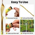 thumbnail image 4 of 16 Rolls Fly Paper Strips, Fly Strips Sticky Fly Trap Indoor Outdoor Hanging Fly Ribbon Tape Paper Flying Insect Trap Gnat Killer Traps for Fruit Flies, Bug, Insect, Pest (Yellow), 4 of 9