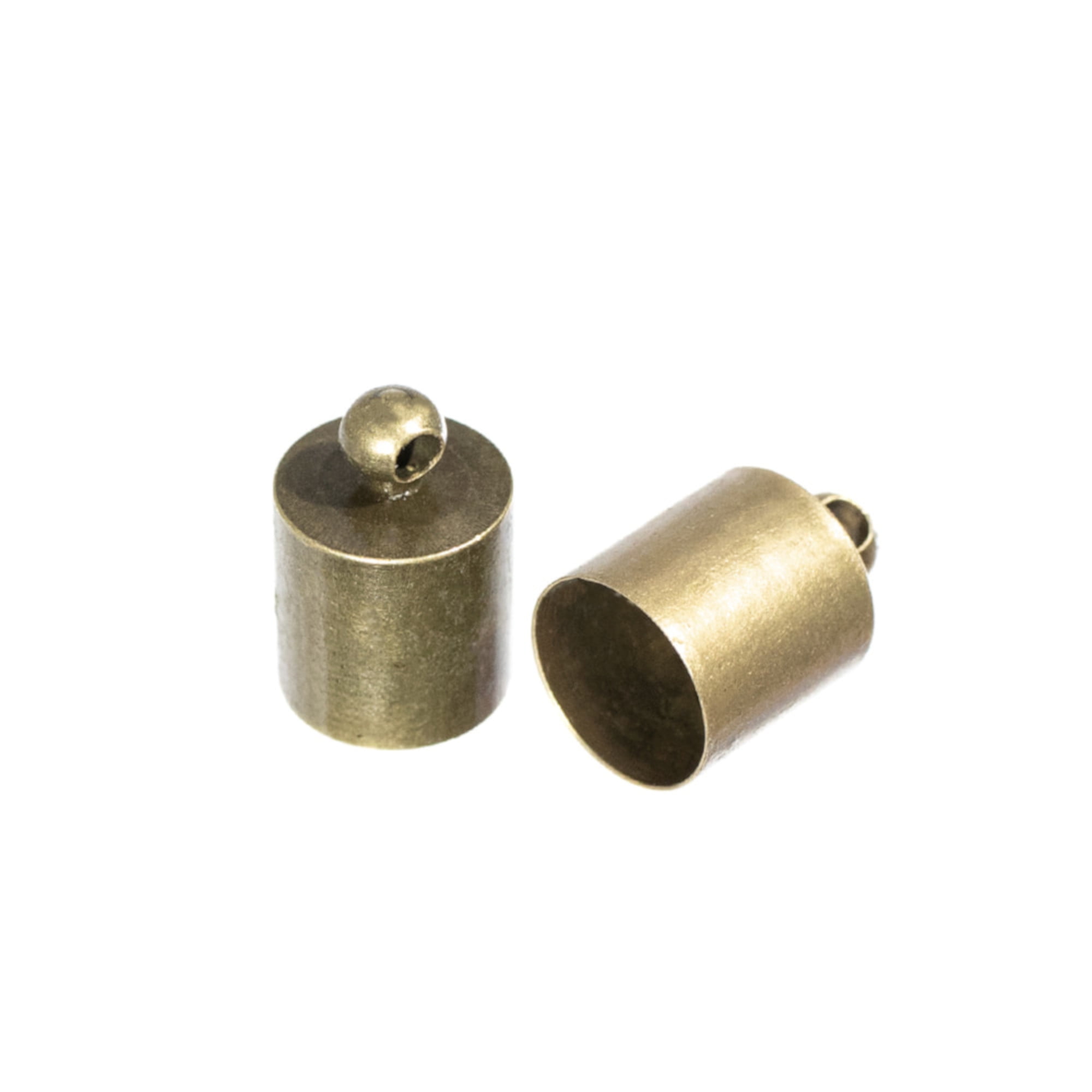 7 mm Silver, 2 Pack Craft County Cord End Caps 