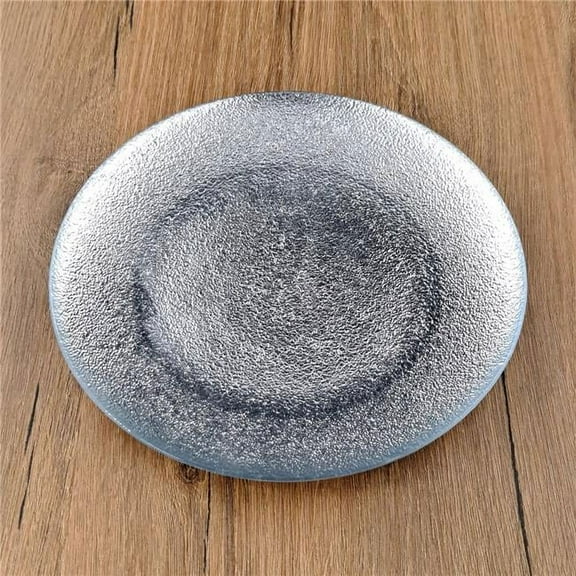 Red Pomegranate Collection 0971-2 8.25 in. Aura Salad Plate, Silver