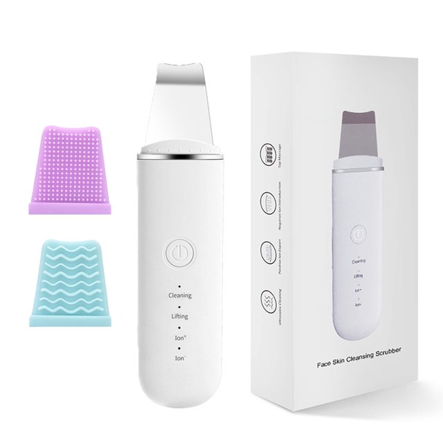 Qarigey Depurador para el cuidado de la piel, espátula facial para pelar los poros, cuidado de la piel en el hogar, máquina removedora Protección de la piel Blanco