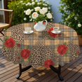 thumbnail image 4 of Pioneer Flower Floral Print Pattern Round Tablecloth 60 X 60 Inch, Wrinkle Resistant Wipeable Table Cloth for Kitchen Dining Picnic Patio Party, 4 of 6