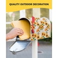 thumbnail image 5 of Rustic Sunflower Magnetic Mailbox Cover - Vintage Sunflowers On Postcards Newspaper Background Mailbox Covers Standard Size 21x18inch Polyester Mailbox Wraps Cover For Home Garden Outdoor Decoration, 5 of 6