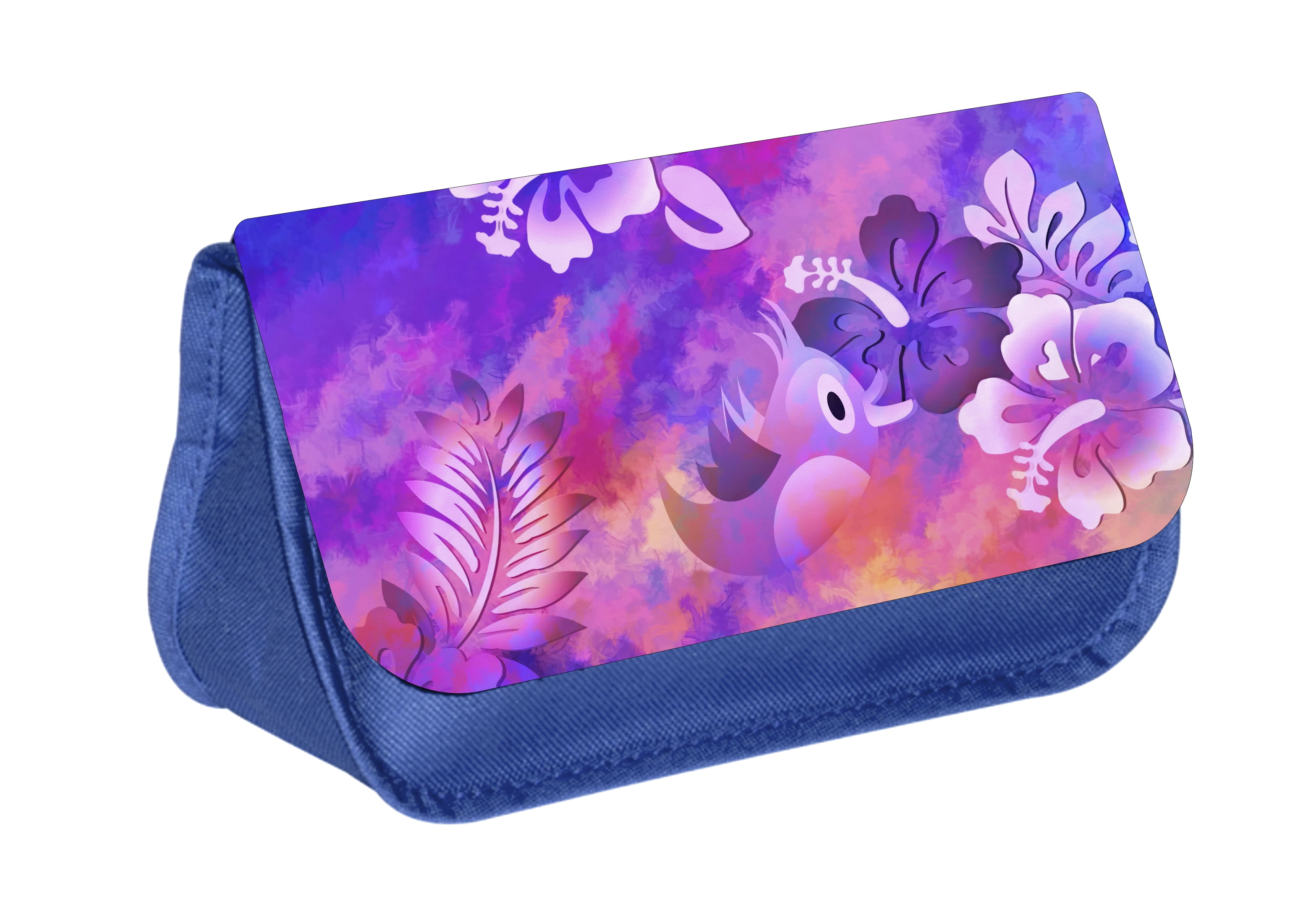 Bird & Flowers - Blue Girls Blue Pencil Case - Pencil Bag - with 2 ...