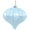 Baby Blue, variant on Vickerman 5.7" Emerald Shiny Onion Christmas Ornament, UV treated, Set of 3