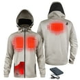 thumbnail image 3 of ActionHeat 5V Men's Battery Heated Slim Fit Hoodie- Antarctica White, 3 of 9
