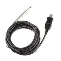 Niceauty Guitar Bass to USB Link Cable with Audio Signal Boost and Flash Indicator Light