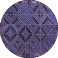 thumbnail image 1 of Ahgly Company Machine Washable Indoor Round Southwestern Blue Country Area Rugs, 4' Round, 1 of 4