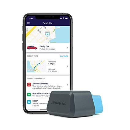 Automatic Connected Car Assistant New AUT-450C, LTE OBD II Adapter and App, Trip Tracking, Severe Crash Alert, Engine Diagnostics, Realtime Car Tracking, Roadside Assistance and Alexa (Best Severe Weather Alert App)