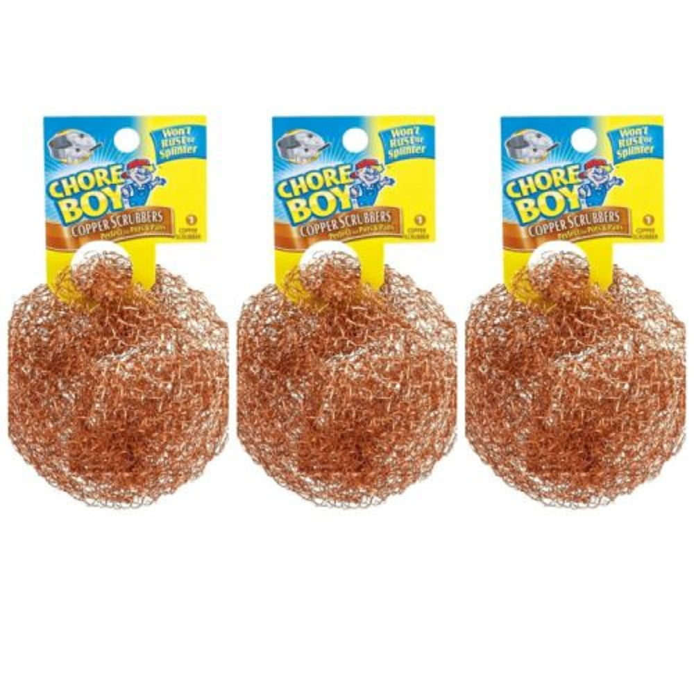 Lot of 30 Rust-resistant Heavy Duty Copper Pan Scouring Balls. 