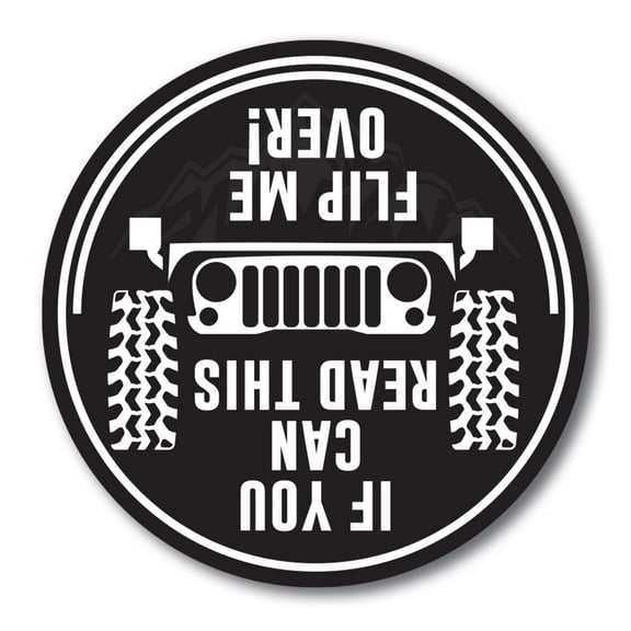 Magnet Me Up If You Can Read This Flip Me Over Offroading Magnet Decal, 5"